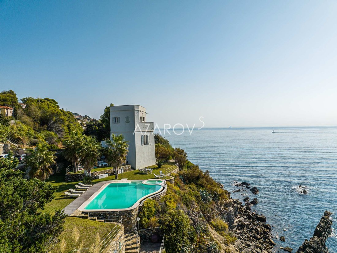 Villa With Private Beach Liguria In Riva Ligure, Liguria, Italy For Sale (12345558)
