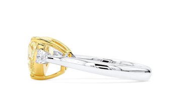 Fancy Light Yellow Diamond Ring, 3.01 Ct. (3.29 Ct. TW), Heart shape, GIA Certified, 6227386871