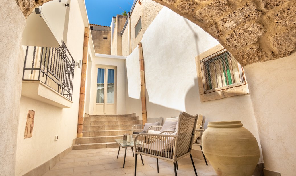 Characteristic Renovated Building In The Center Of Noto In Noto, Sicily