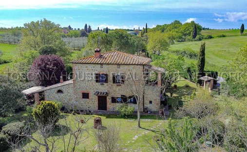 Maisons de campagne à Pienza, Toscane, Italie 1