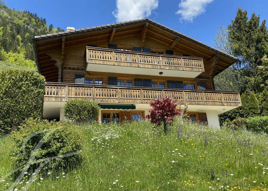 Charming 6 Room Chalet On The Heights Of In Château D'oex, Vaud