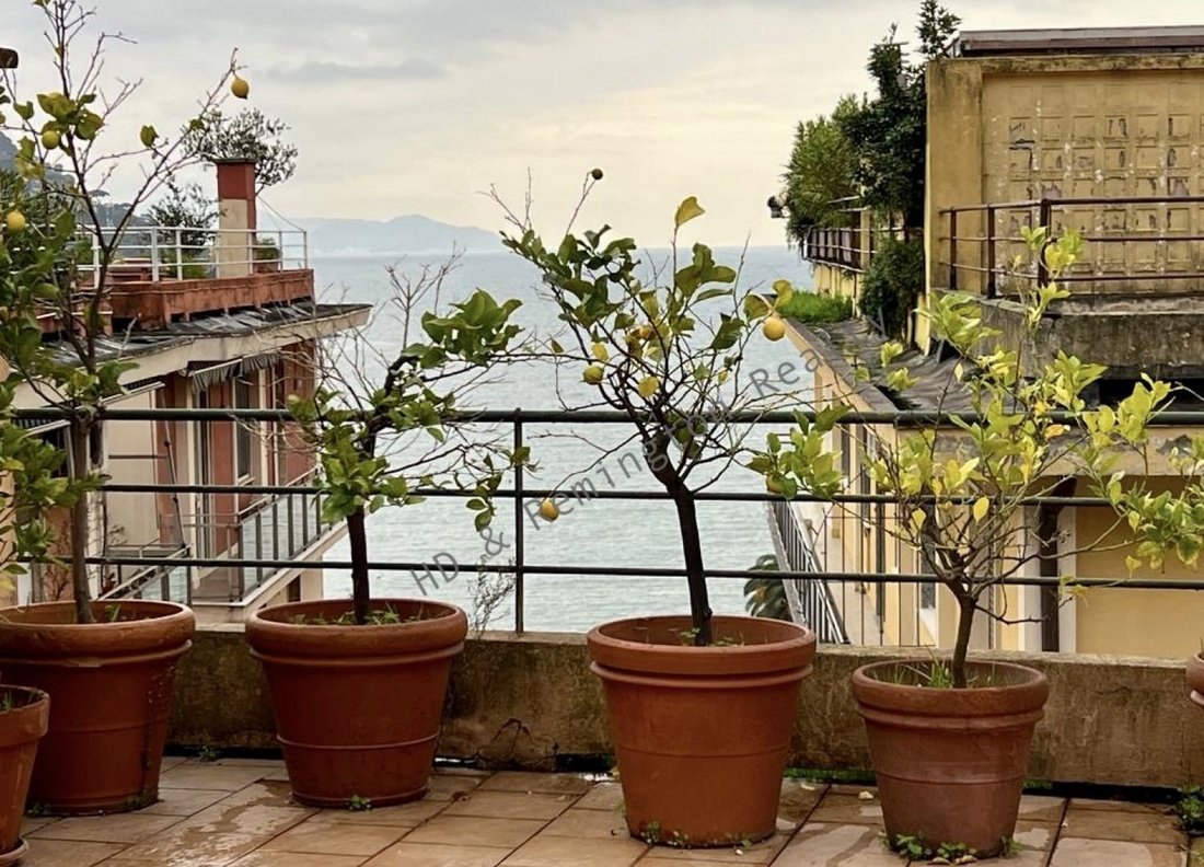 Rapallo Central Penthouse With Terrace Overlooking In Rapallo, Liguria