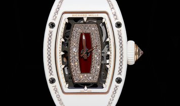 Richard Mille RM 07-01 White Ceramic with Gemstones Ladies Watch