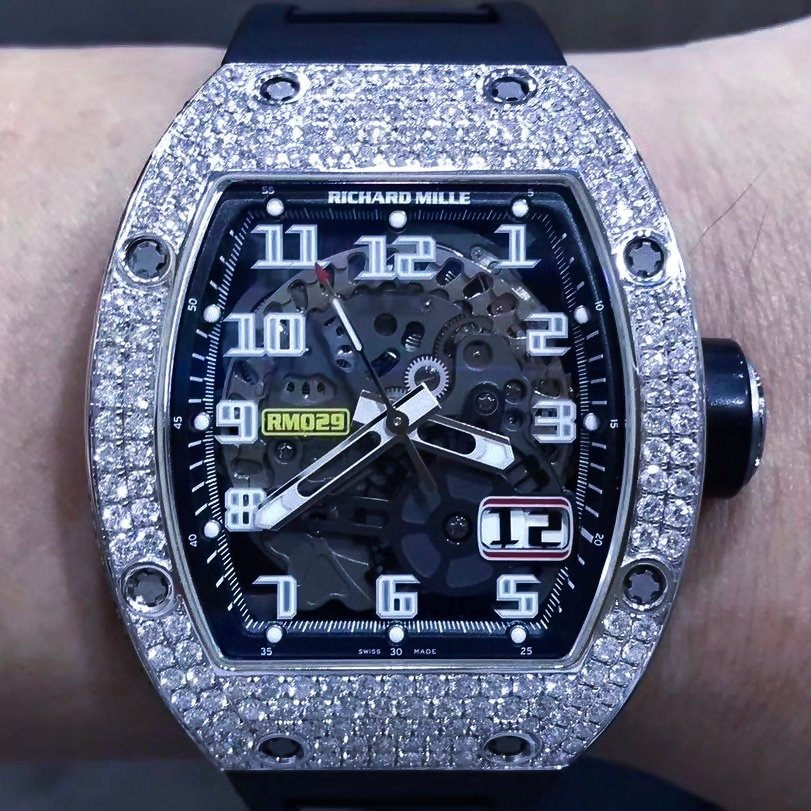 Richard Mille Rm 029 White Gold Full Set Diamonds In Hong Kong For Sale ...