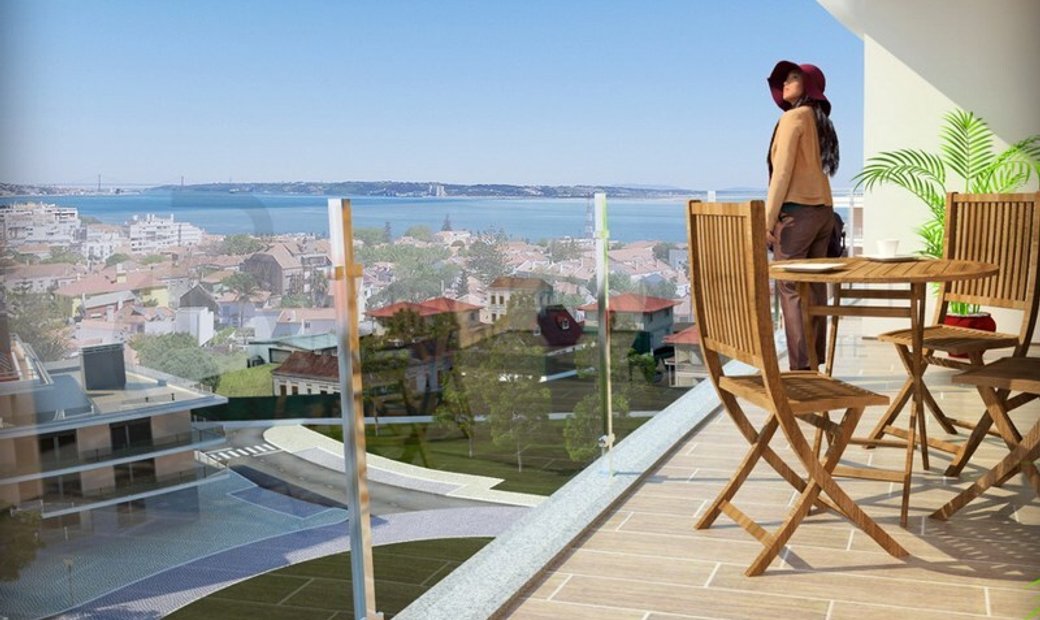 2 Bedroom Apartment With River View In Oeiras In Oeiras, Lisbon