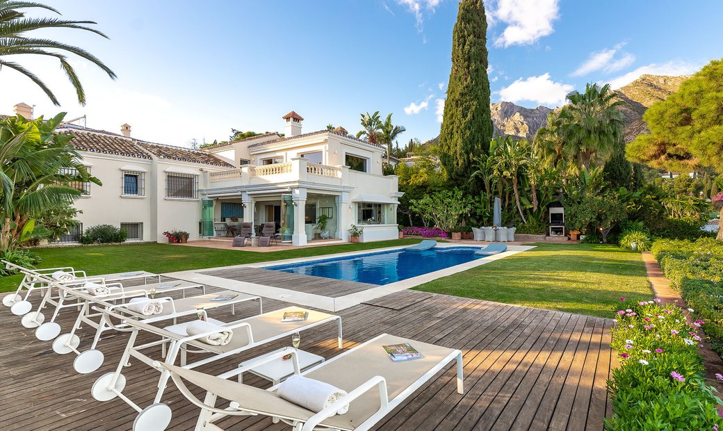 Villa With Sea Views In Cascada De Camoján. In Marbella, Andalusia ...