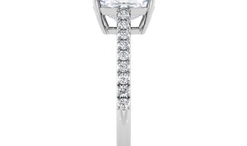 2.50 CT Cushion Cut Diamond Engagement Ring in Platinum