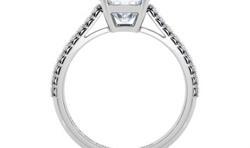 2.50 CT Cushion Cut Diamond Engagement Ring in Platinum