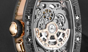 Richard Mille RM 037 Automatic Winding in Black Carbon & Red Gold Diamond Set