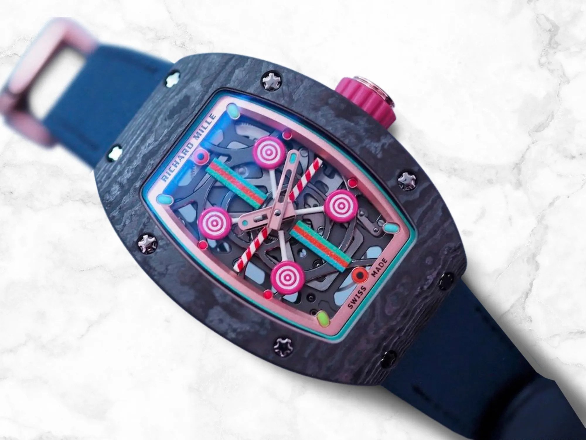 Kokoshung San - Richard Mille RM16-01 Bonbon Collection Reglisse Pink  Ceramic Watch RM16-01 Item specifics ... https://tinyurl.com/y3hj3lds # bonbon #ceramic #collection #mille #pink #reglisse #richard #rm1601 #watch  | Facebook