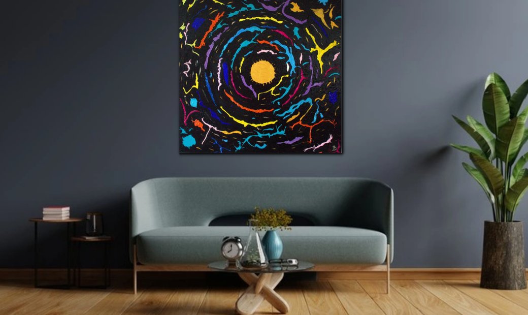 Abstract original painting "The meeting Nr 1"