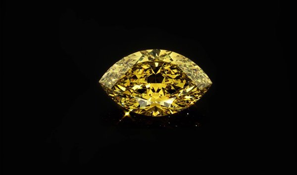 Marquise Shape Fancy Vivid Yellow Diamond (GIA Certified) (12602649)