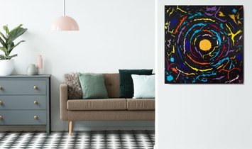 Abstract original painting "The meeting Nr 1"