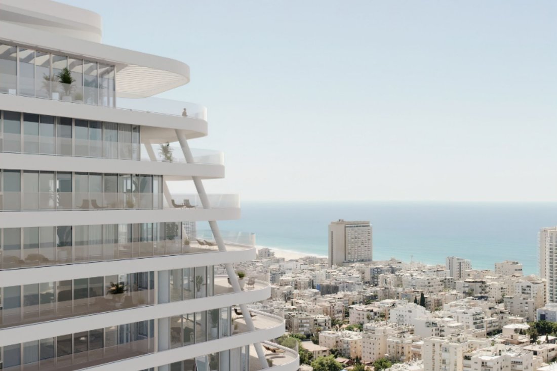 New Apartment With Panoramic View In A In Bat Yam, Center District