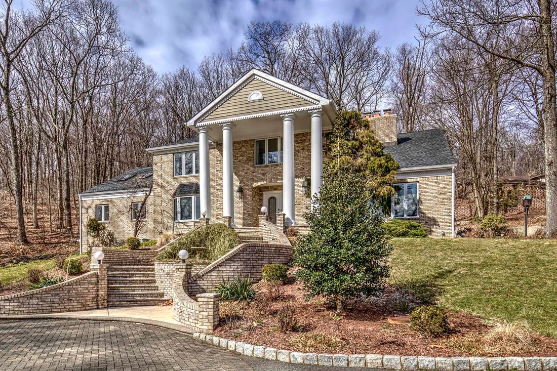 Custom Brick Colonial On A Quiet In Mendham, New Jersey, United States
