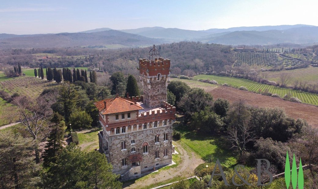 Villa Coppod In Neo Medieval Style Bucine Arezzo In Bucine