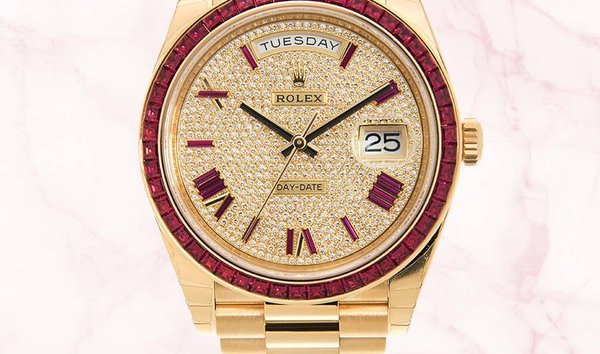 Rolex Day-Date 40 Yellow Gold Ruby Bezel/Dial 228398TRU (12680321)