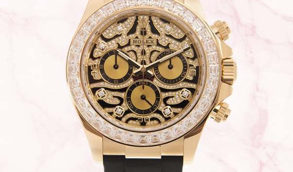Rolex Daytona Eye of the Tiger 18K Yellow Gold Pave Index Dial 116588TBR (12680702)
