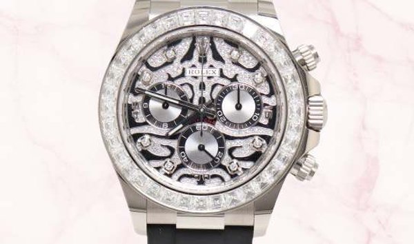 Rolex Daytona Eye of the Tiger Pave Dial White Gold Oyesterflex 116589TBR (12680406)