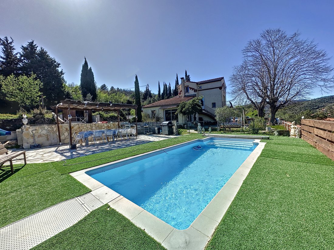 House With Swimming Pool And Outbuilding In Céret, Occitanie, France