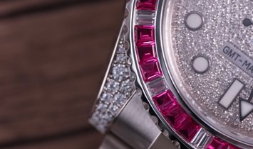 Rolex GMT-Master II White Gold 126719 Paved Iced