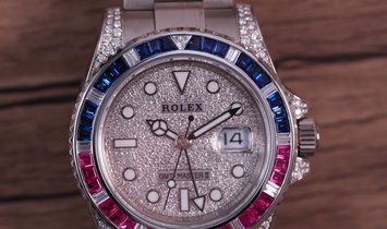 Rolex GMT-Master II White Gold 126719 Paved Iced