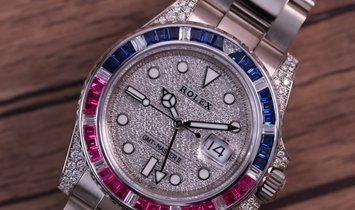 Rolex GMT-Master II White Gold 126719 Paved Iced