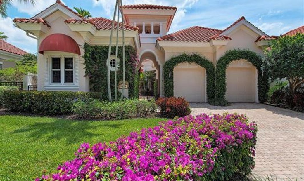 Elegant Courtyard Residence In Isle Verde At In Naples, Florida, United