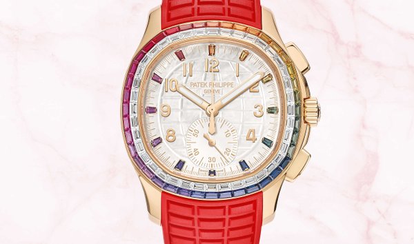 Patek Philippe Aquanaut Luce Rainbow Chronograph Rose Mother of Pearl Dial 7968/300R-001 (12756707)