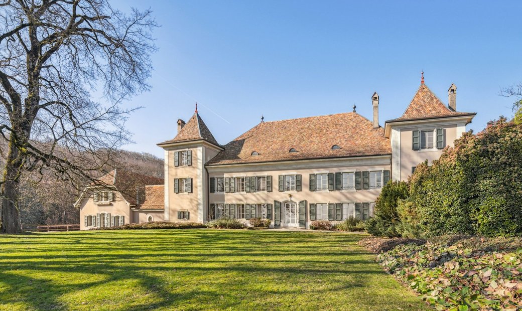 The Castle Of Bussy Chardonney In Vaud, Switzerland For