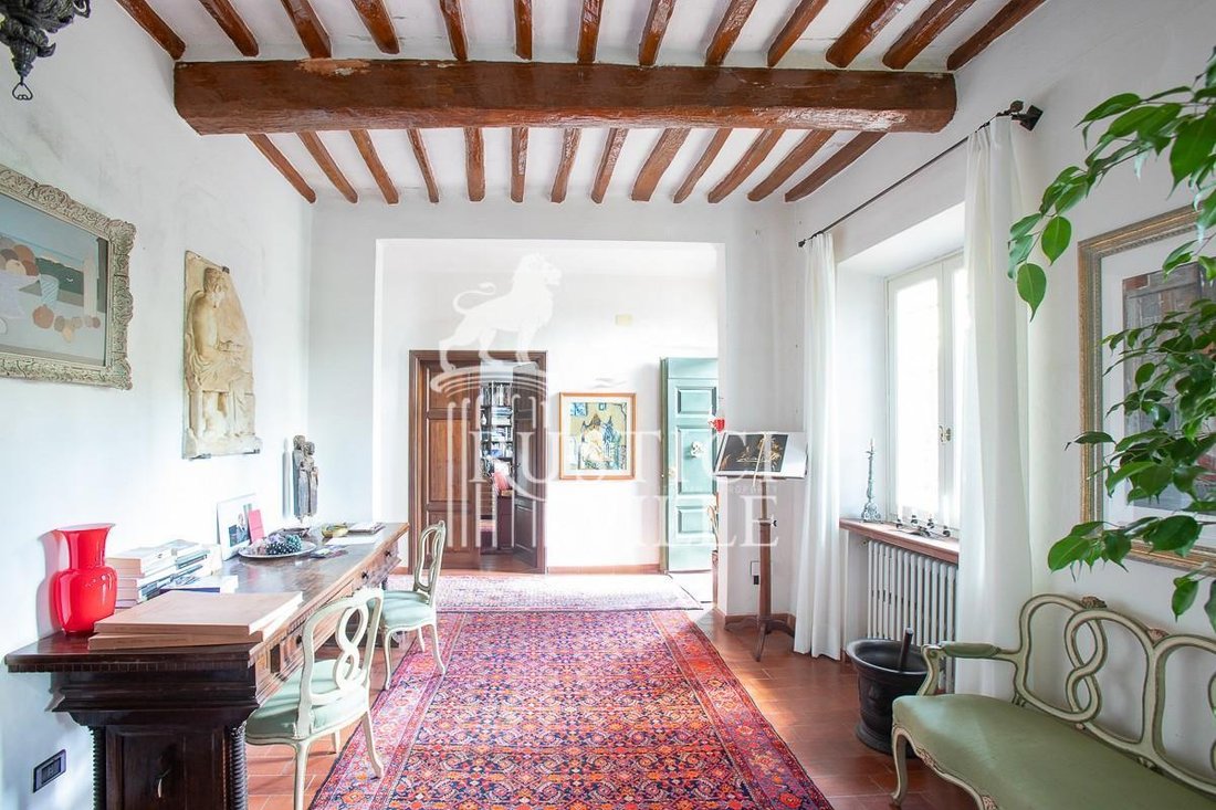 A Tuscan Dream Between Pisa & Lucca: 18th-Century Villa of Whispering Loggias & Golden Light