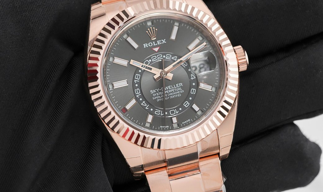 Rolex sky dweller deals grey dial