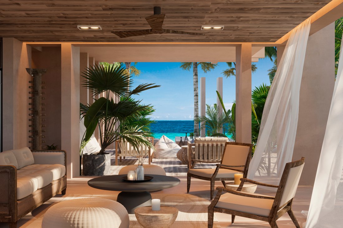 Unique Beach Front Three Bedroom Villa In Tankah Pueblo, Quintana Roo