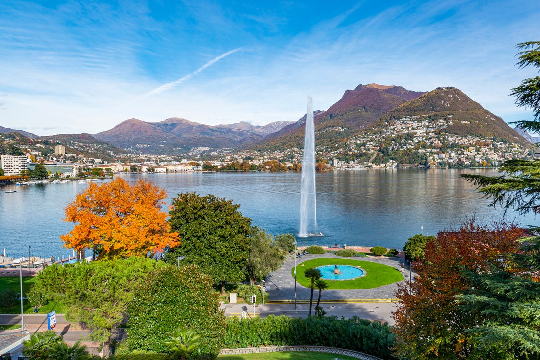 Magnificent Apartment With Lake View In Lugano, Ticino, Switzerland For