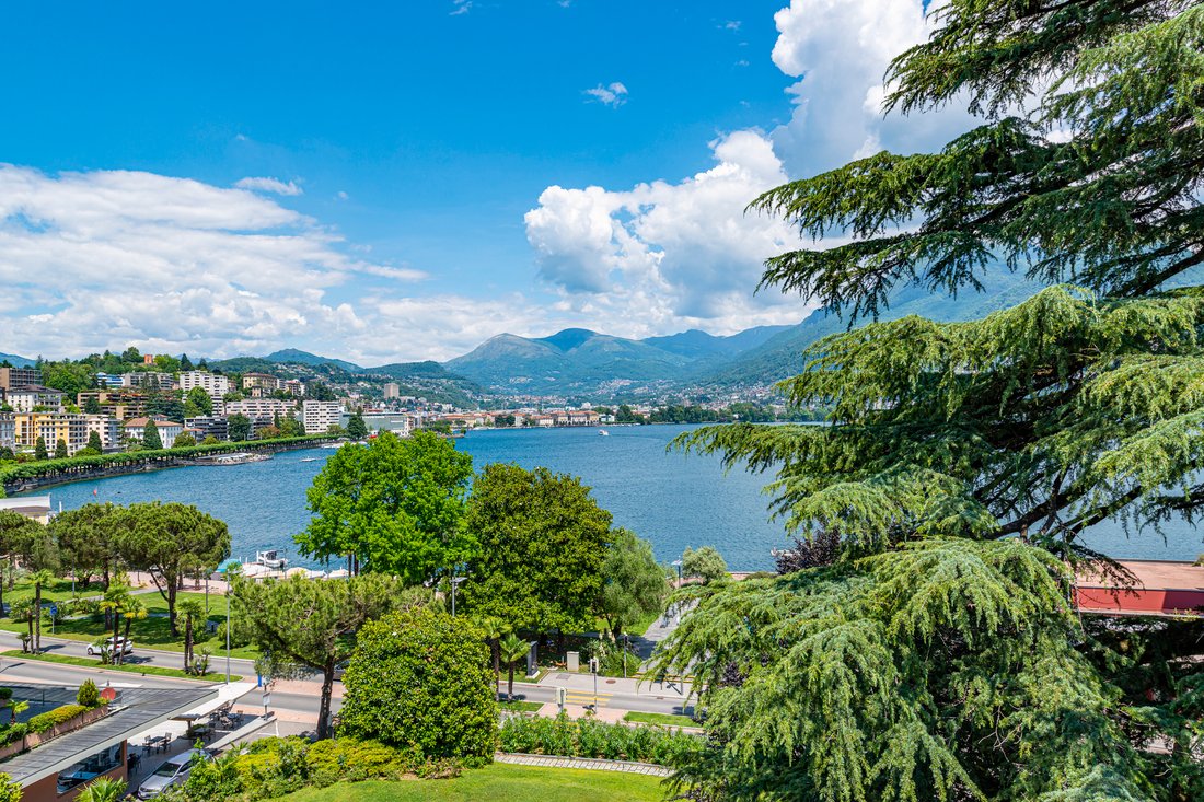 Magnificent Apartment With Lake View In Lugano, Ticino, Switzerland For