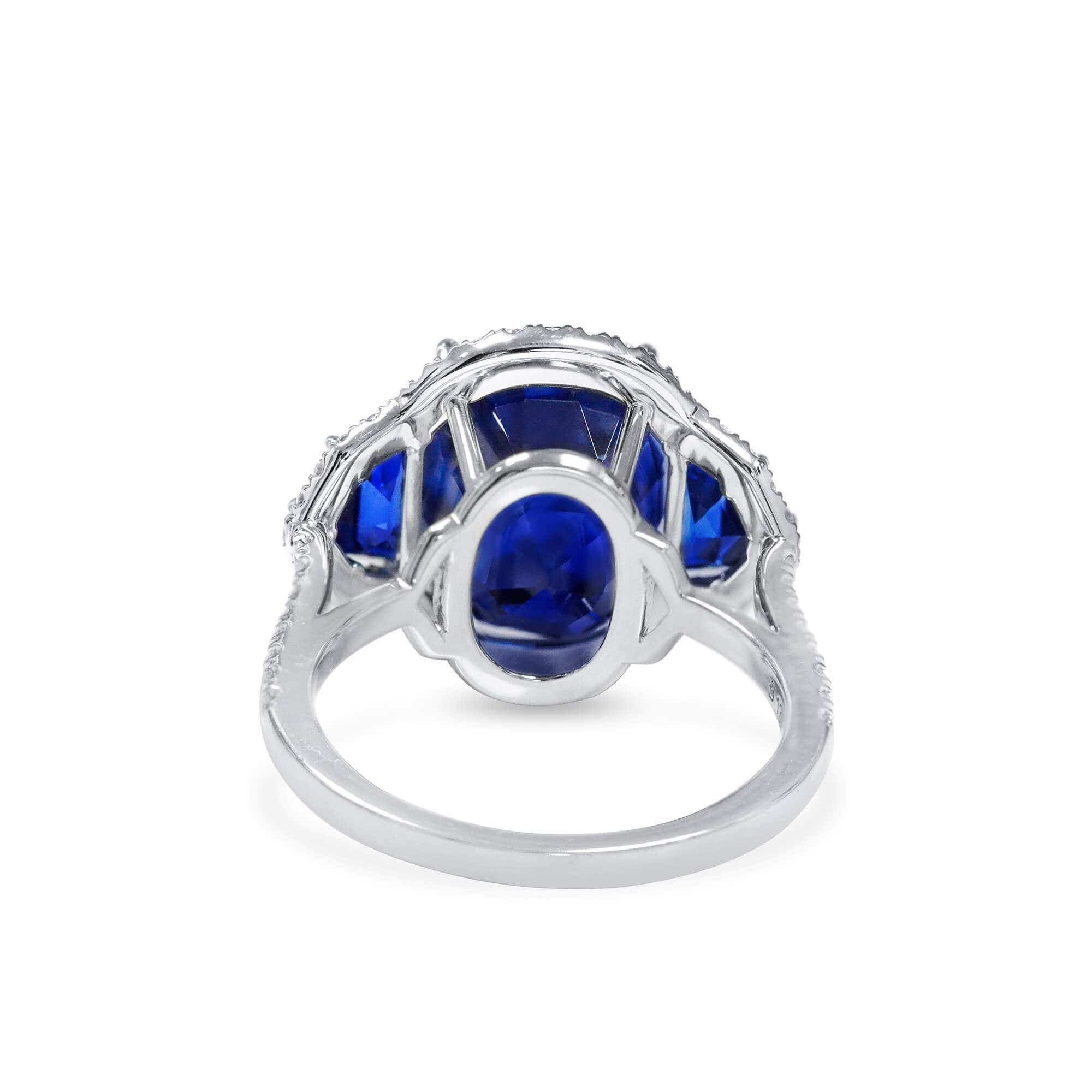 Royal Blue Sapphire And Diamond Ring, 11.70 Ct. (13.49 Ct. In United ...