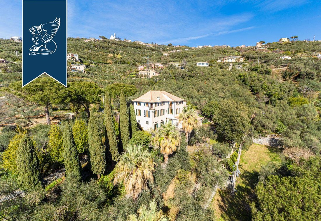 Villa With An Olive Grove And A View Of The Sea For In Lavagna, Liguria