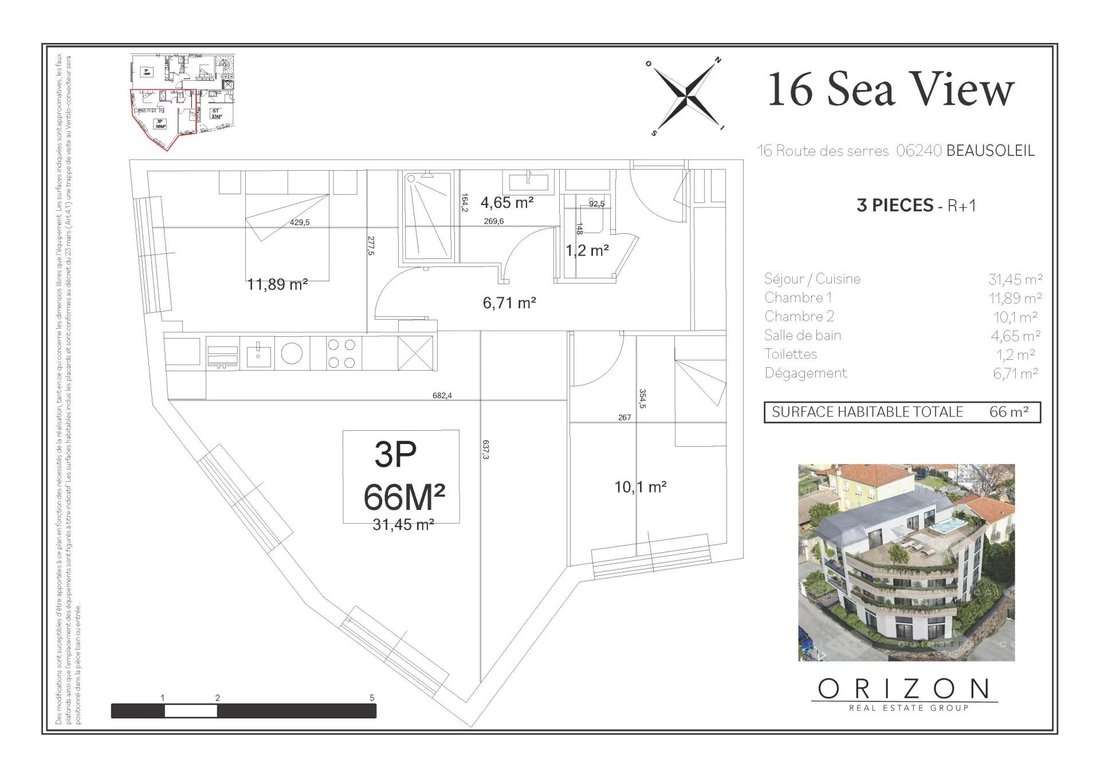 3 Rooms Apartment In Beausoleil, Provence Alpes Côte D'azur, France For