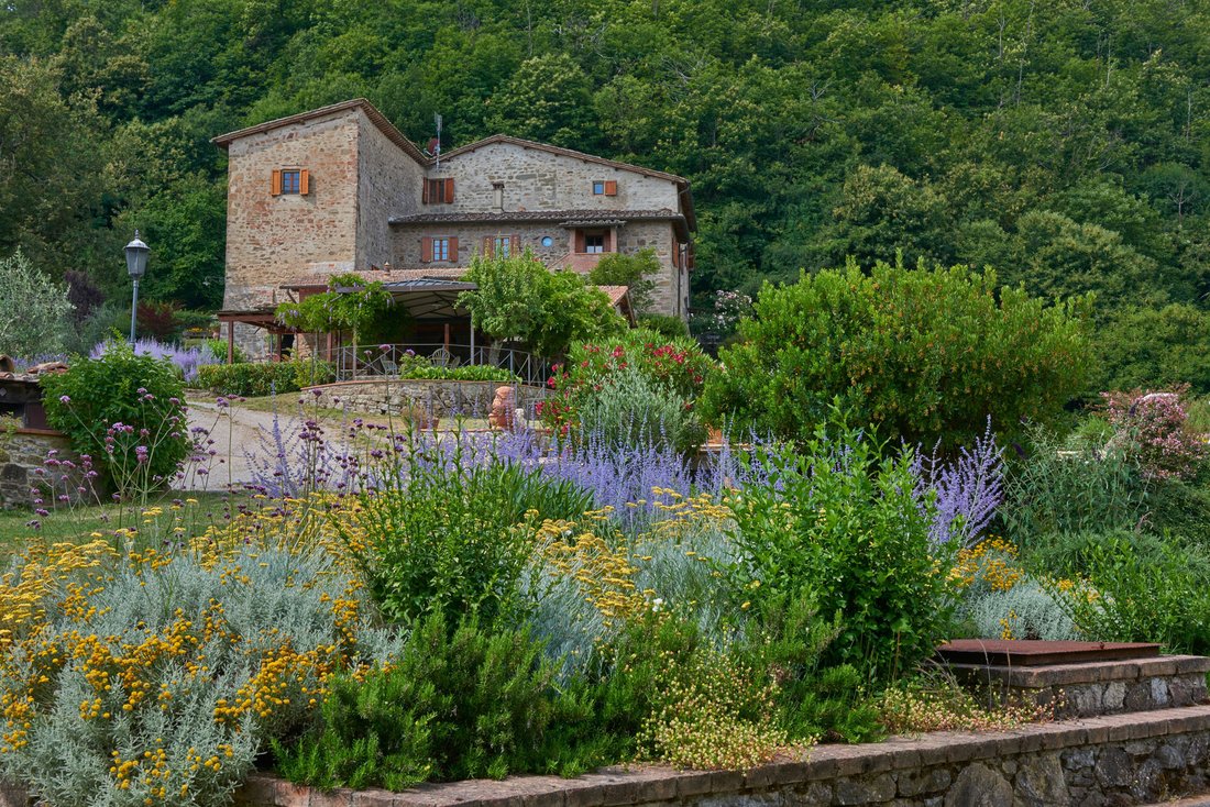 Italy Chianti Area Stone Villa With Swimming Pool And Land With Olive Groves