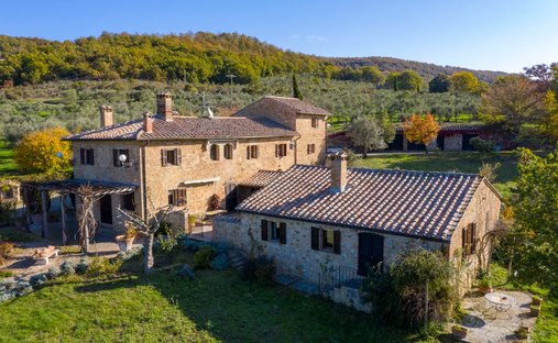 Maisons de campagne à Pienza, Toscane, Italie 1