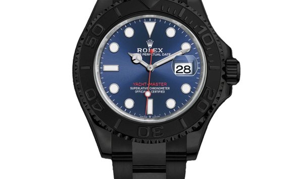 Rolex Yacht-Master 40mm PVD/DLC Coated Stainless Steel and Platinum Watch Blue Dial 116622 (13006220)
