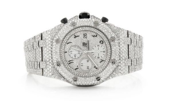 Audemars Piguet Royal Oak Offshore 18k White Gold 42MM - Fully Iced Out (13044620)