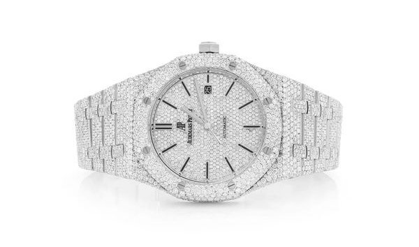 Audemars Piguet Royal Oak Steel - 22.50ctw Fully Iced Out (13044680)