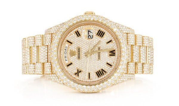 Rolex Day Date 40MM 18k Yellow Gold (228238) - 19.89ctw Fully Iced Out (13044691)