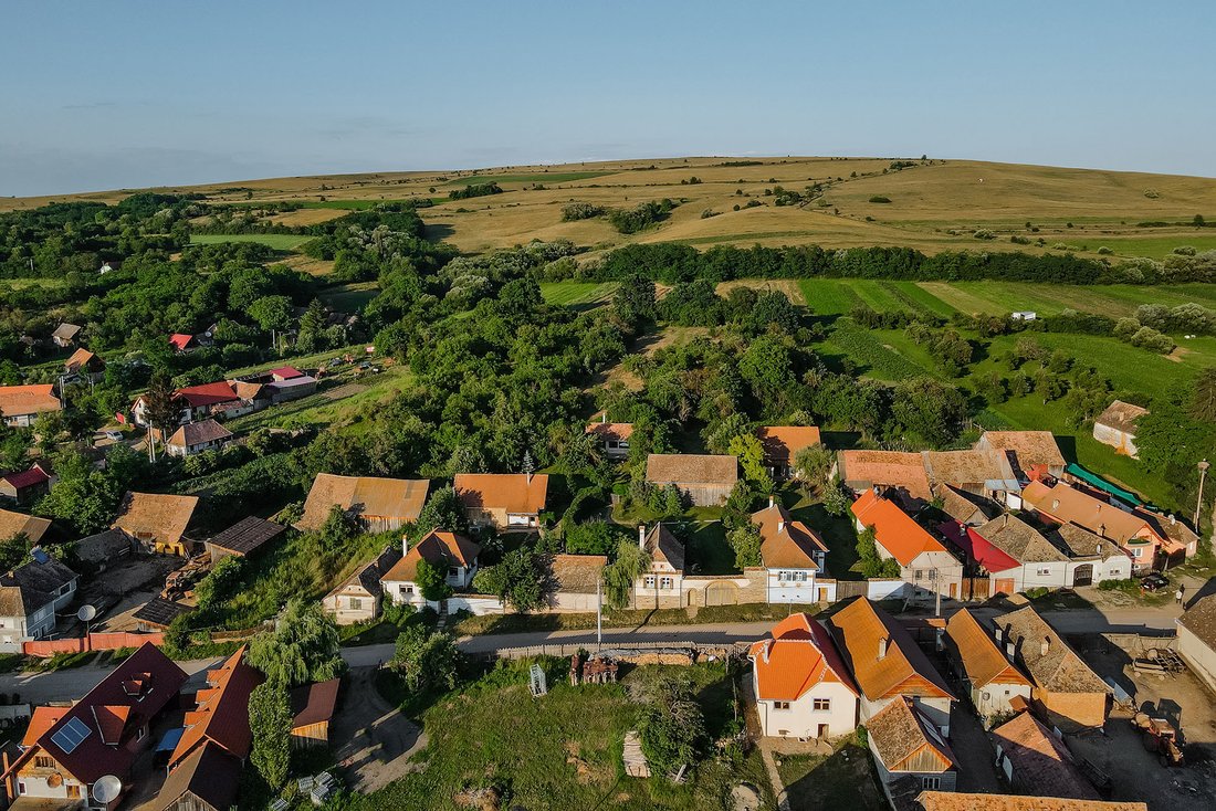Set Of Traditional Houses Near Viscri In Viscri, Brașov County, Romania