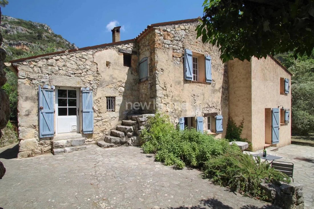 French Waterfront Farm In Canyon In Mons, Provence Alpes Côte D'azur