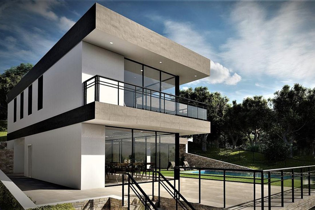 Fantastic Ocean View Lot With Modern Villa Project In S'agaró