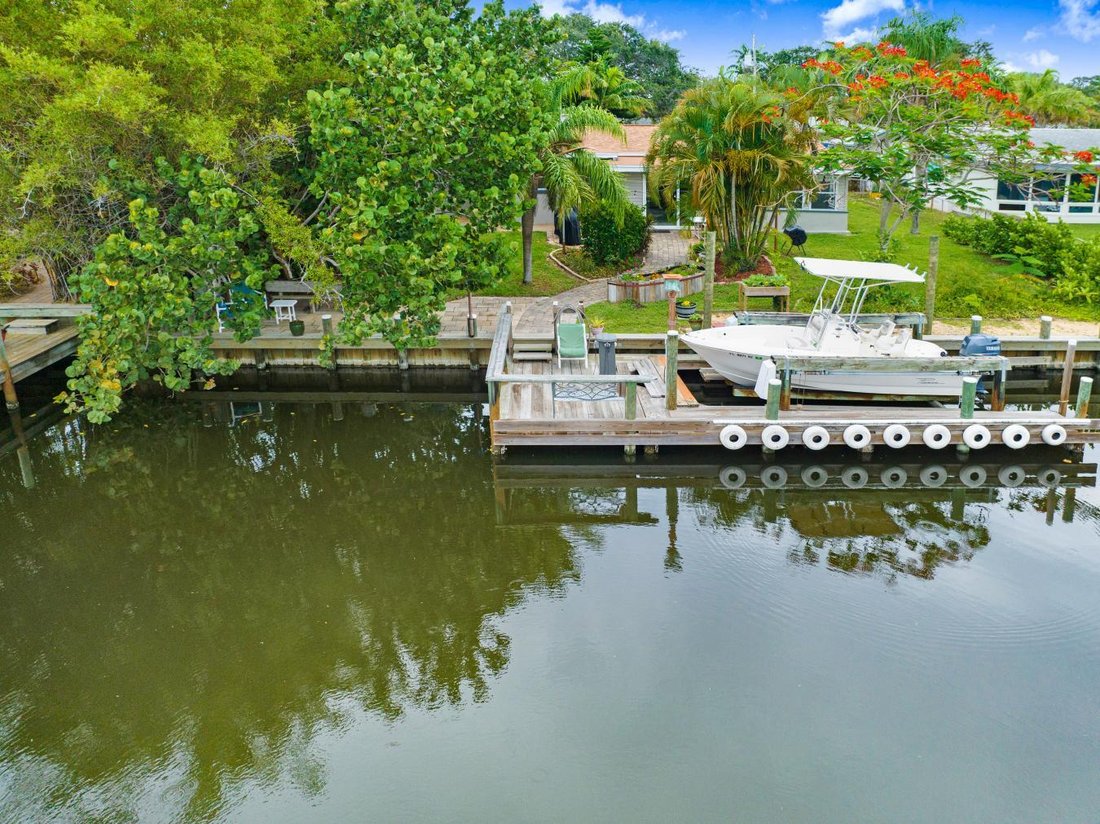 Great Cocoa Beach Waterfront Home Dock In Cocoa Beach, Florida, United