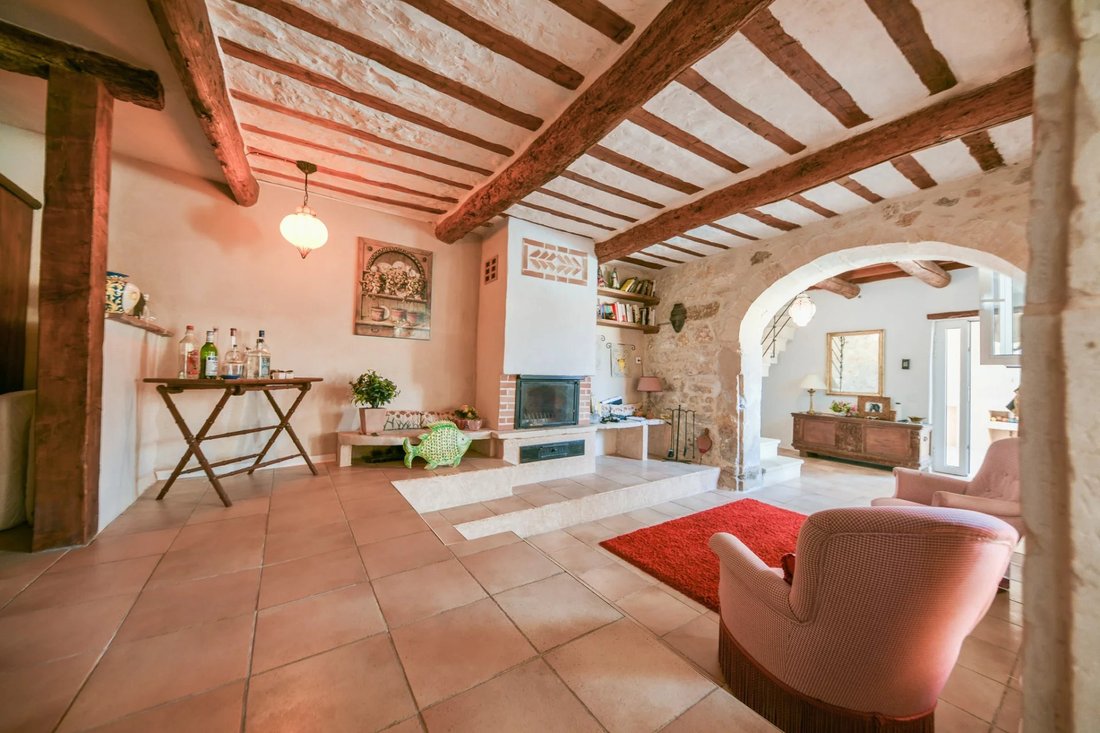 Stone Village House With Courtyard And Pool In Uzès, Occitanie, France