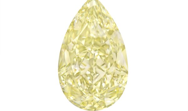 11.30ct Pear Cut Fancy Light Yellow Diamond - GIA Certified (13129726)